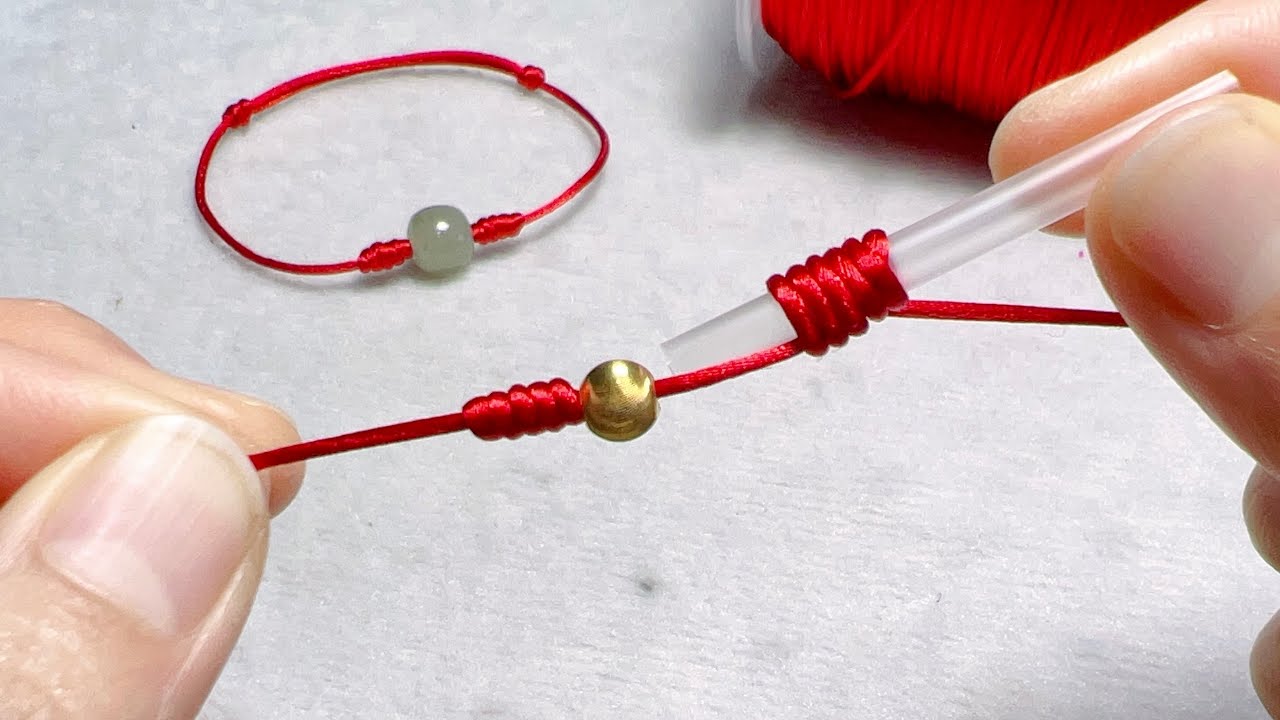 DIY How to make red string lucky bracelets 